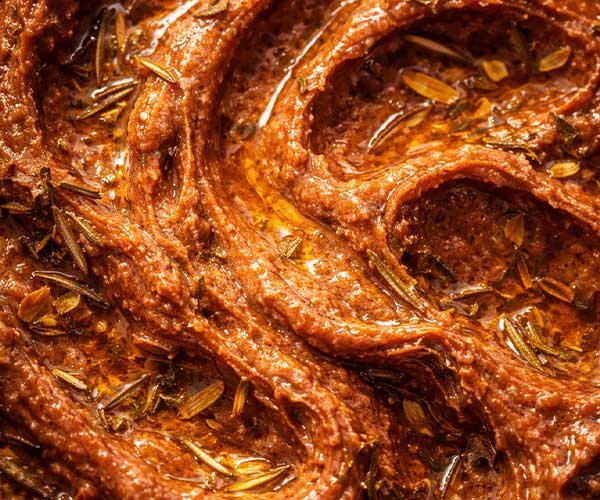 Gros plan sur le mélange gras et terreux utilisé pour le cataplasme